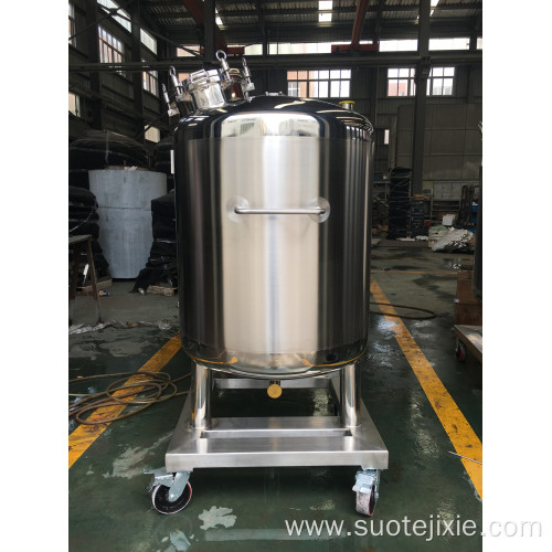 Stainless steel material transfer tank